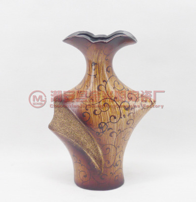 手繪復古陶瓷噴色貼沙歐美風格高檔禮品裝修擺設家居裝飾工藝花瓶 - 手繪復古陶瓷噴色貼沙歐美風格高檔禮品裝修擺設家居裝飾工藝花瓶廠家 - 手繪復古陶瓷噴色貼沙歐美風格高檔禮品裝修擺設家居裝飾工藝花瓶價格 - 潮安縣浮洋鎮金光明陶瓷店 - 